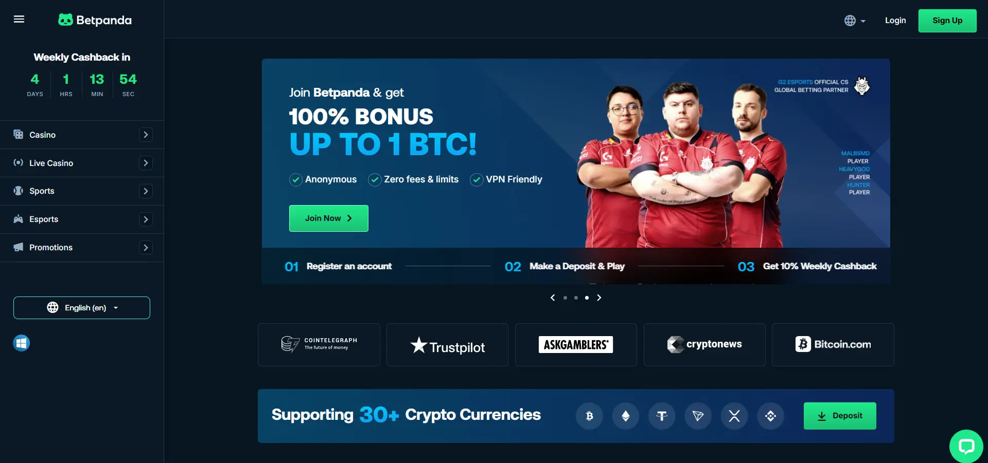 BetPanda Casino Screenshot