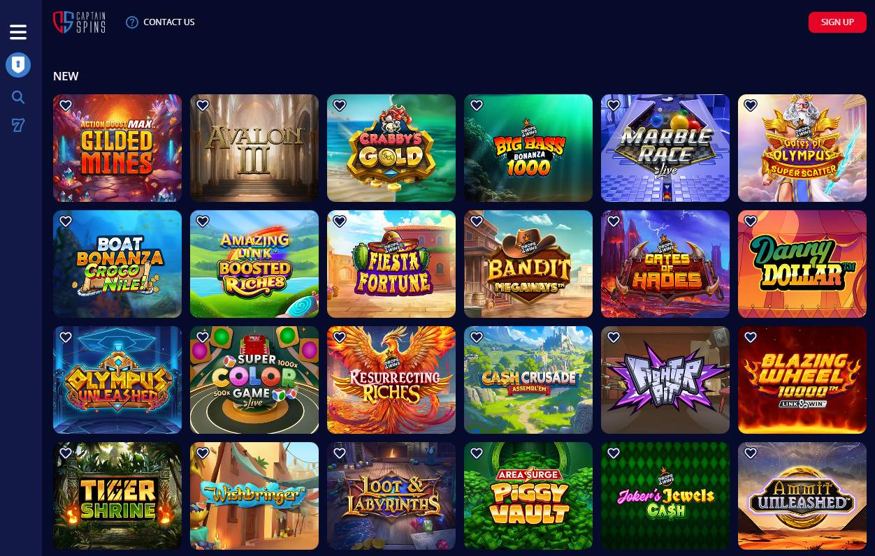 Captain Spins Casino game